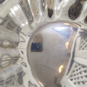 Centro de Mesa Alpaca Plateada Meneses – Bandeja Ovalada Gallonada Vintage 9 1000471194