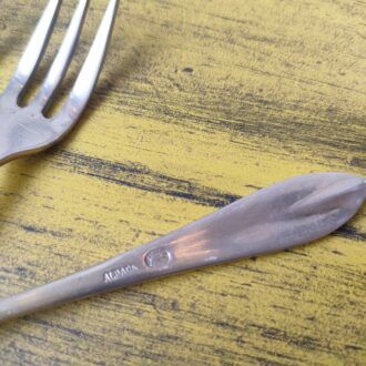 Set 6 Tenedores de Postre en Alpaca Plateada – Estilo Liso Atemporal Vintage 7 1000471218