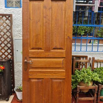 Puerta Interior de Madera Maciza de Castaño Estilo Clásico 11 1000477361