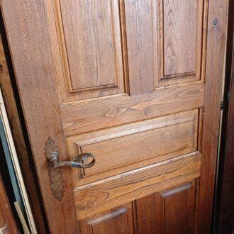 Puerta Interior de Madera Maciza de Castaño Estilo Clásico 9 1000477363