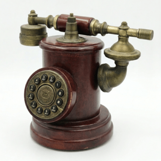 Teléfono Vintage de Madera y Metal