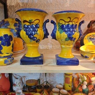 Pareja de Copas de Cerámica Artesanal Española 7 1000499101