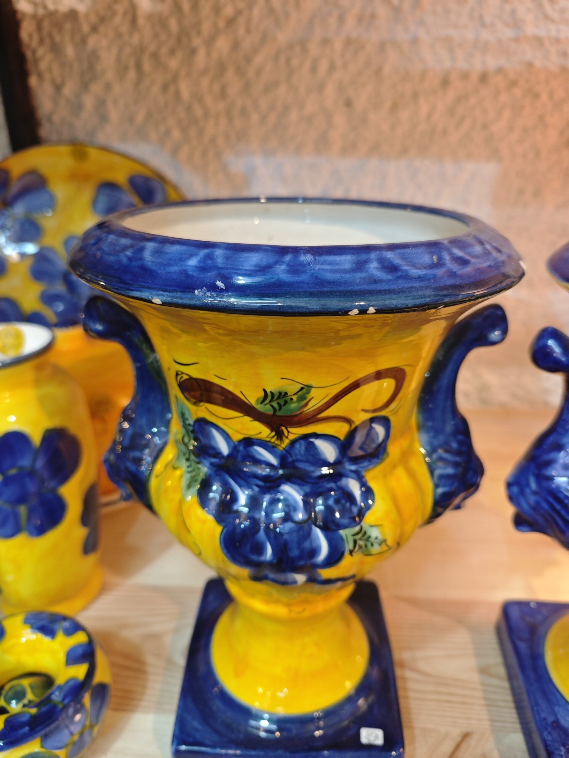 Pareja de Copas de Cerámica Artesanal Española 2 Pareja de Copas de Cerámica Artesanal Española - Imagen 2