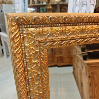 Espejo de Pared con Marco Labrado Dorado Envejecido 10 1000499170