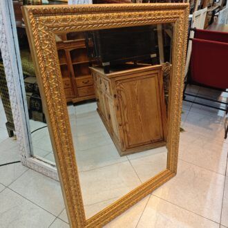 Espejo de Pared con Marco Labrado Dorado Envejecido 9 1000499172