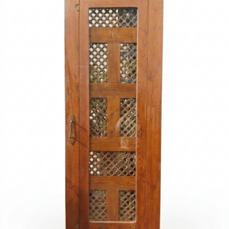 Puerta de Madera Maciza con Celosía Marroquí