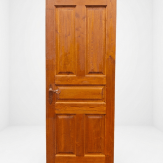 Puerta Interior de Madera Maciza de Castaño Estilo Clásico