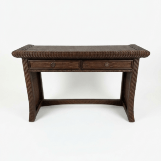 Aparador Escritorio de Mimbre y Ratán Estilo Colonial