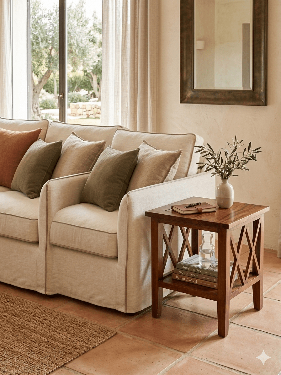 Mesas Auxiliares de Madera de Teka con Diseño en X 3 Mesas Auxiliares de Madera de Teka con Diseño en X - Imagen 3