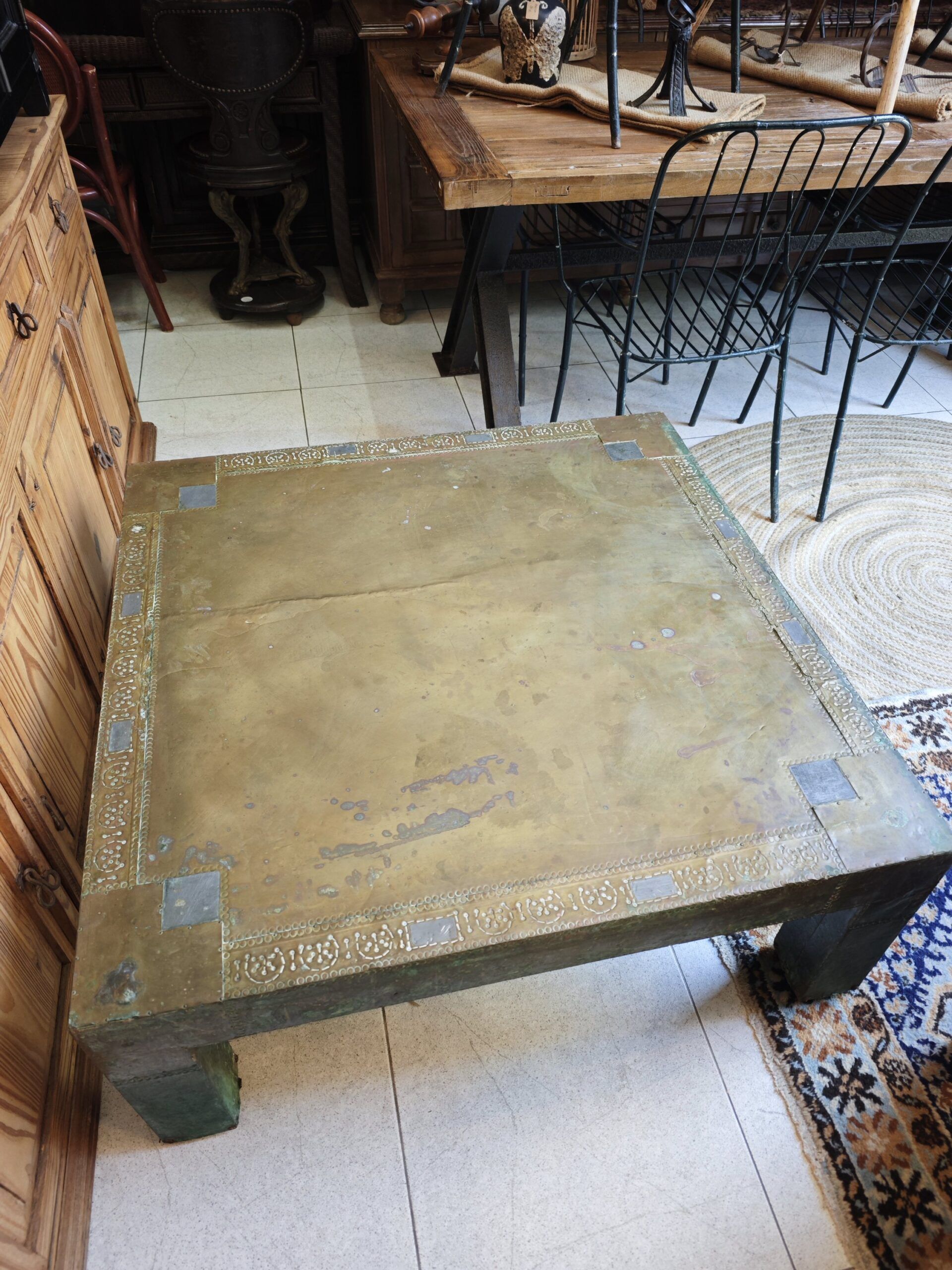 Mesa de Centro Rodolfo Dubarry Años 70 - Latón Firmada 6 Mesa de Centro Rodolfo Dubarry Años 70 - Latón Firmada - Imagen 6