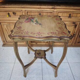 Mesita Auxiliar Vintage Pintada a Mano 7 1000506885