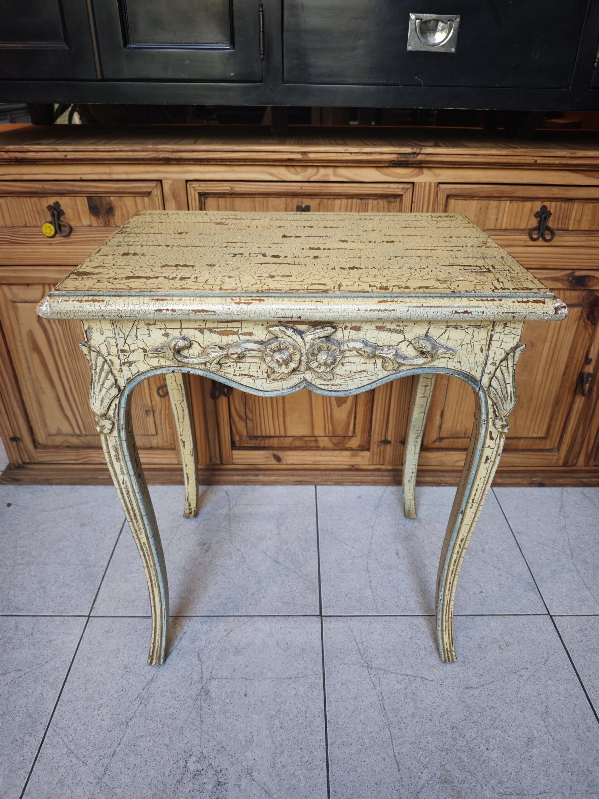 Consola Vintage con Acabado Craquelado 2 Consola Vintage con Acabado Craquelado - Imagen 2