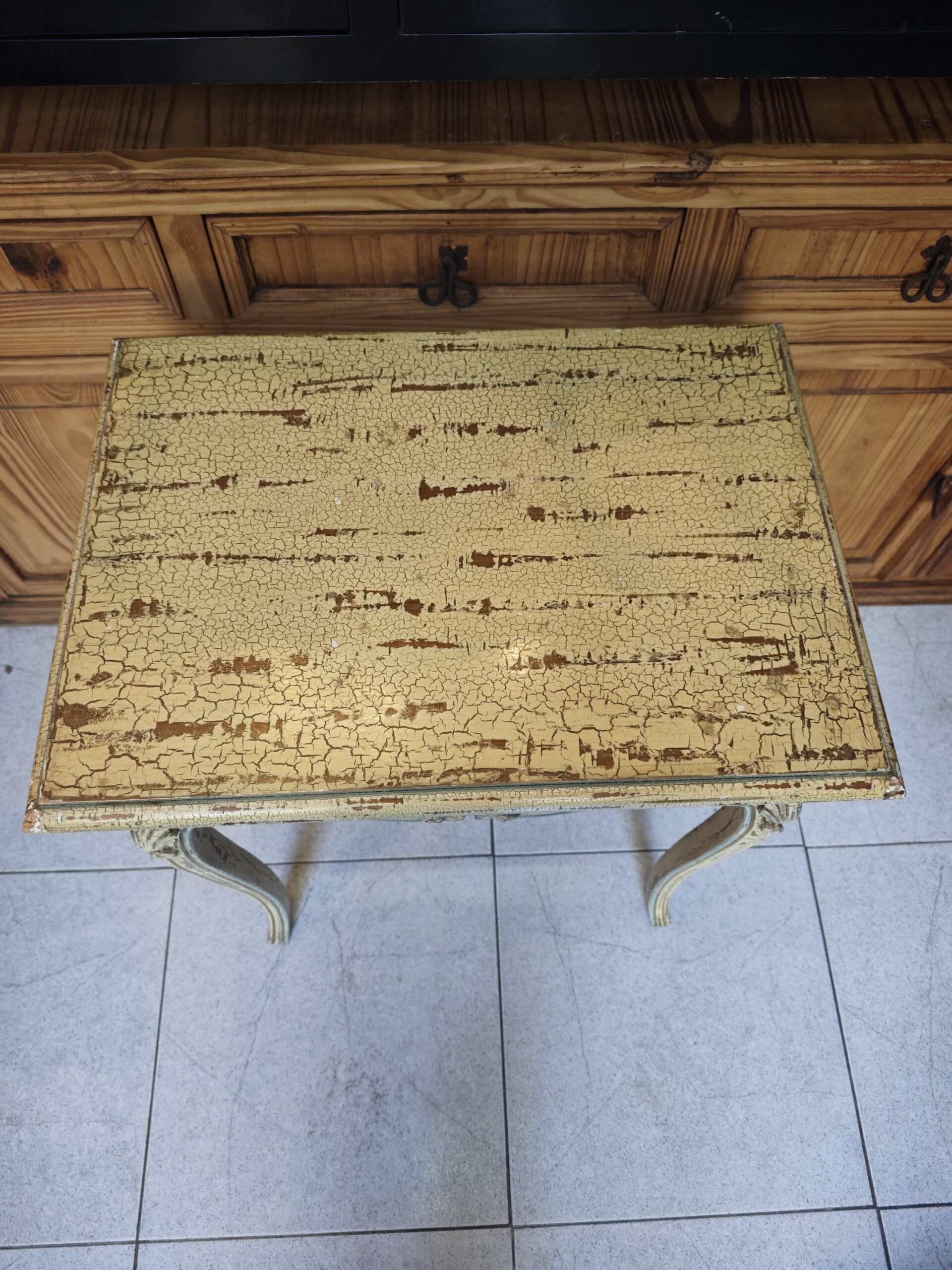 Consola Vintage con Acabado Craquelado 5 Consola Vintage con Acabado Craquelado - Imagen 5