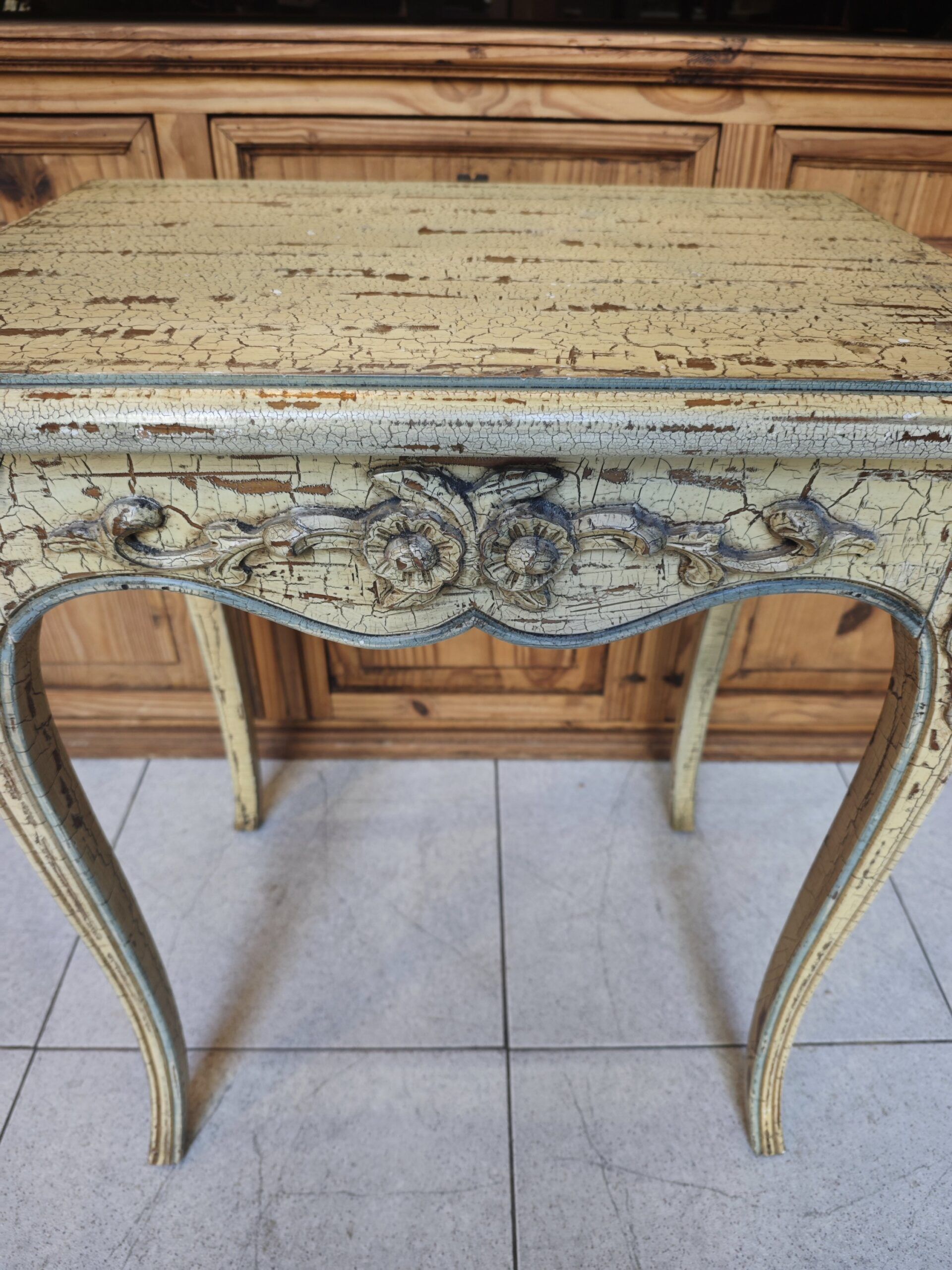 Consola Vintage con Acabado Craquelado 6 Consola Vintage con Acabado Craquelado - Imagen 6