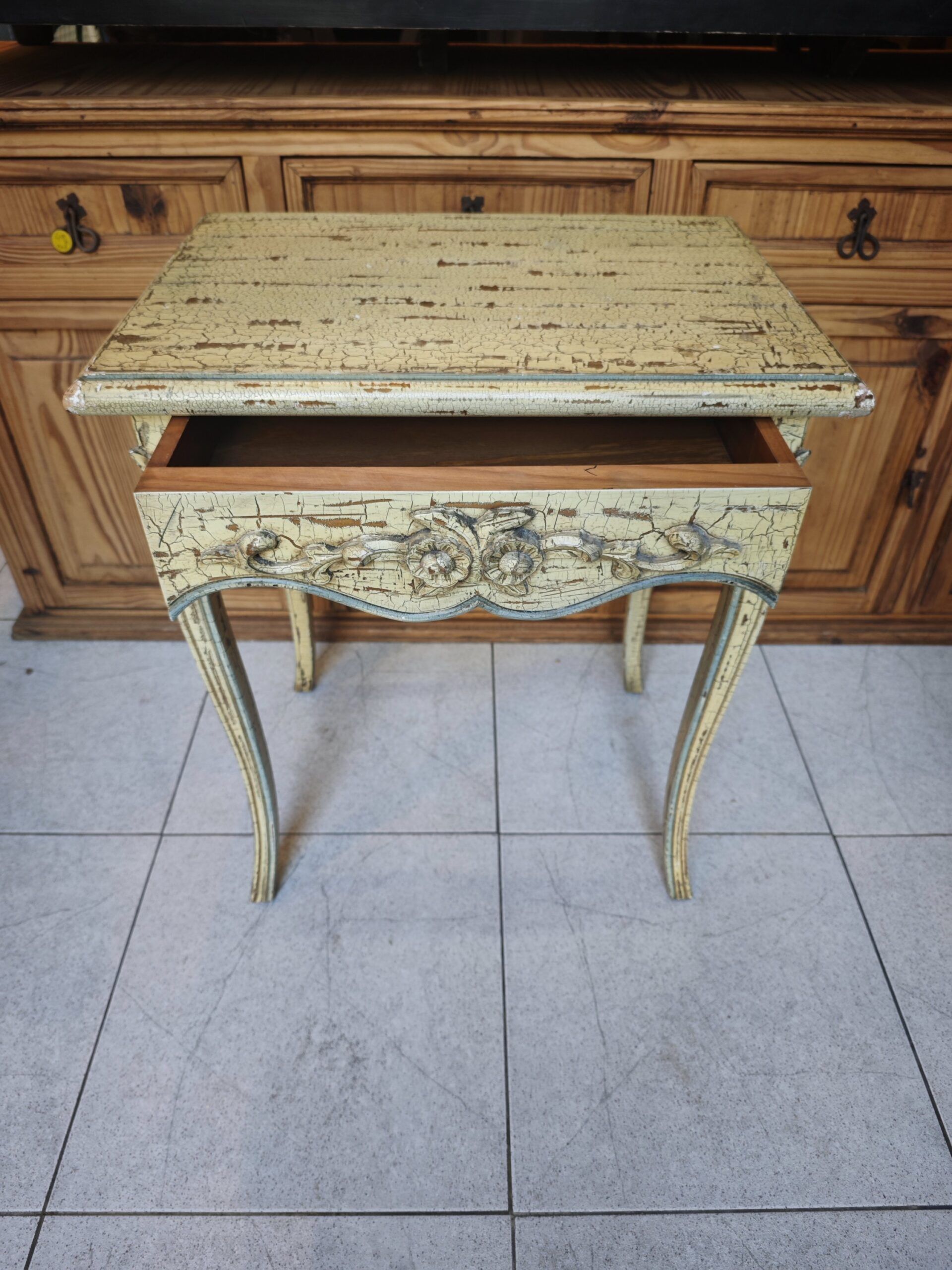 Consola Vintage con Acabado Craquelado 4 Consola Vintage con Acabado Craquelado - Imagen 4