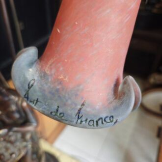 Lámpara Art Nouveau "Ninfa con Aves" - Tulipas de Cristal Art de France - Estilo Auguste Moreau 8 1000506897