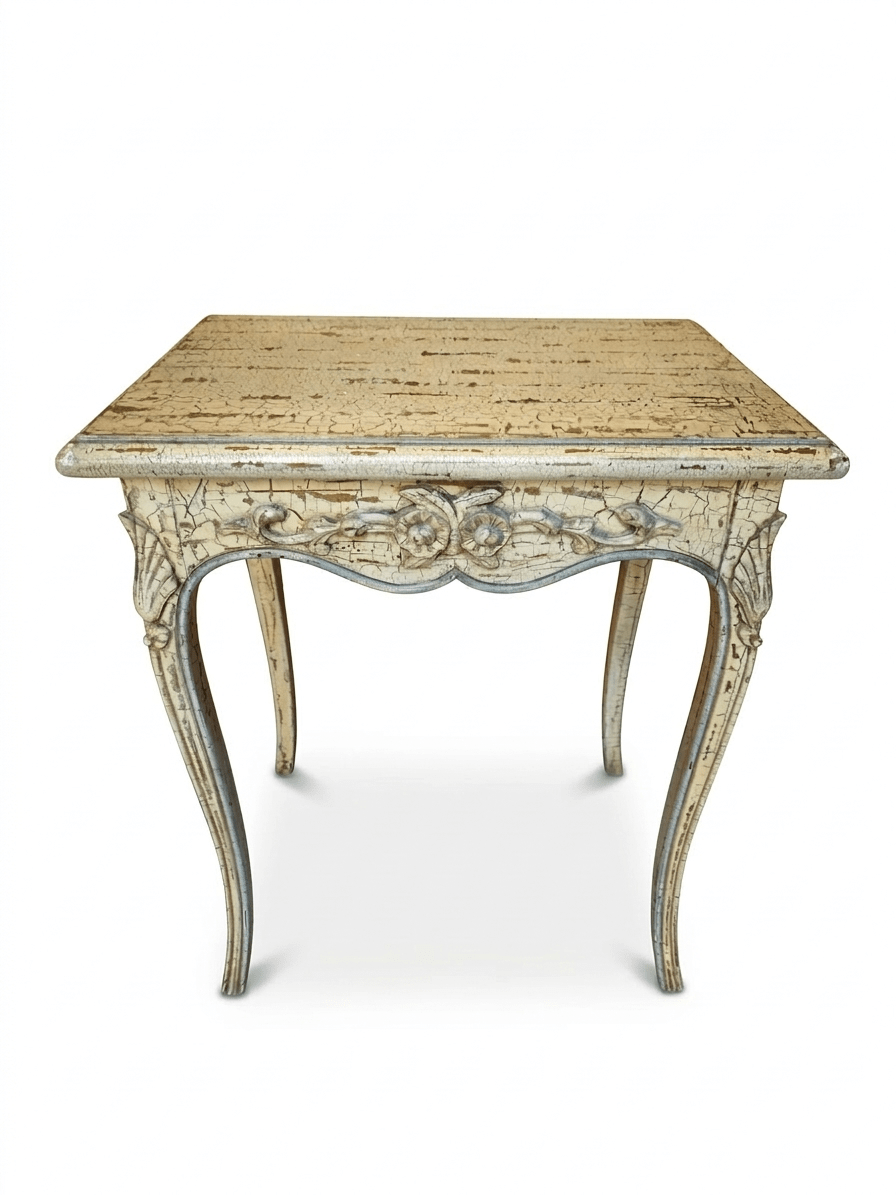 Consola Vintage con Acabado Craquelado 1 Consola Vintage con Acabado Craquelado