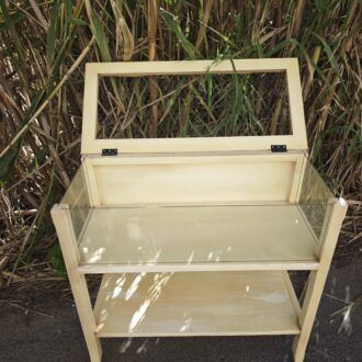 Vitrina Mostrador Rústica con Malla de Gallinero y Acabado Decapé 13 1000507380