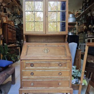 Bureaux-Cabinet Vintage de Madera con Vitrina y Secreter Abatible 7 1000507513 1