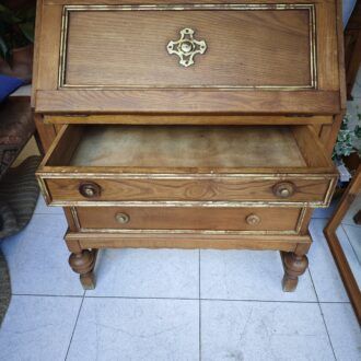 Bureaux-Cabinet Vintage de Madera con Vitrina y Secreter Abatible 10 1000507515