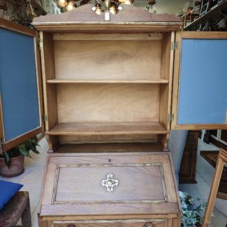 Bureaux-Cabinet Vintage de Madera con Vitrina y Secreter Abatible 9 1000507516