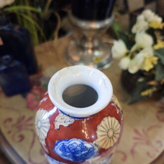 Jarrón de Porcelana Estilo Imari - Escena Paisajística Azul y Oro (Vintage) 9 1000509320 1