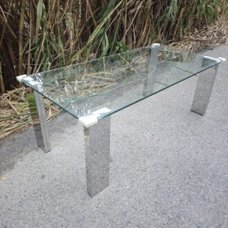 Mesa de Centro Cristal y Cromo Moderna Minimalista 10 1000510834 1