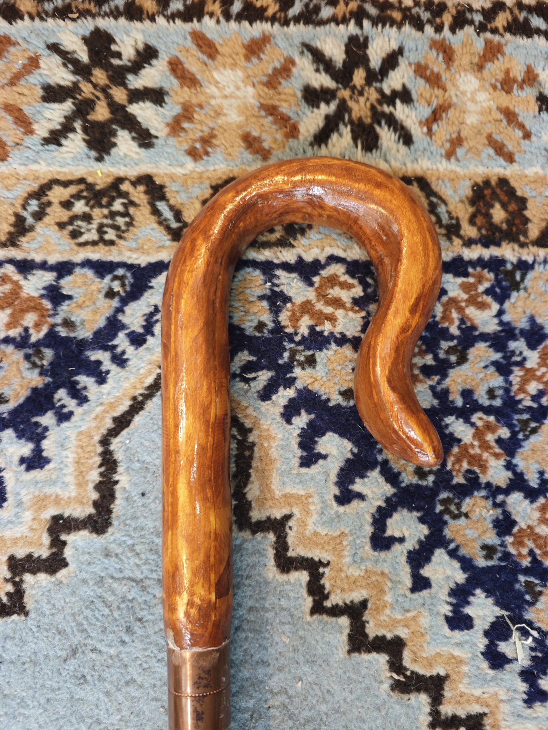 BHandcrafted Command Staff in Carved Wood4Image Bastón de Mando Artesanal en Madera tallada - Image 4