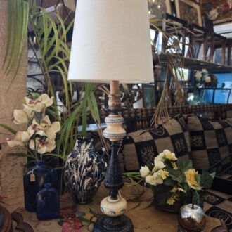 Lámpara de Mesa Vintage de Hierro Forjado y Porcelana Francesa 68cm 7 1000512512 1