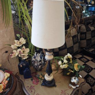 Lámpara de Mesa Vintage de Hierro Forjado y Porcelana Francesa 68cm 11 1000512513