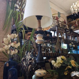 Lámpara de Mesa Vintage de Hierro Forjado y Porcelana Francesa 68cm 9 1000512515