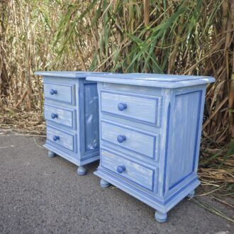 Mesitas de Noche Shabby Chic Madera Azul Pastel 13 1000513882 1