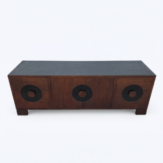 Aparador Buffet Mid-Century Moderno de Nogal Estilo Oriental
