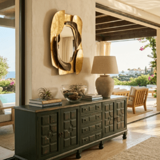 Aparador Castellano vintage verde carruaje 9 1000515238