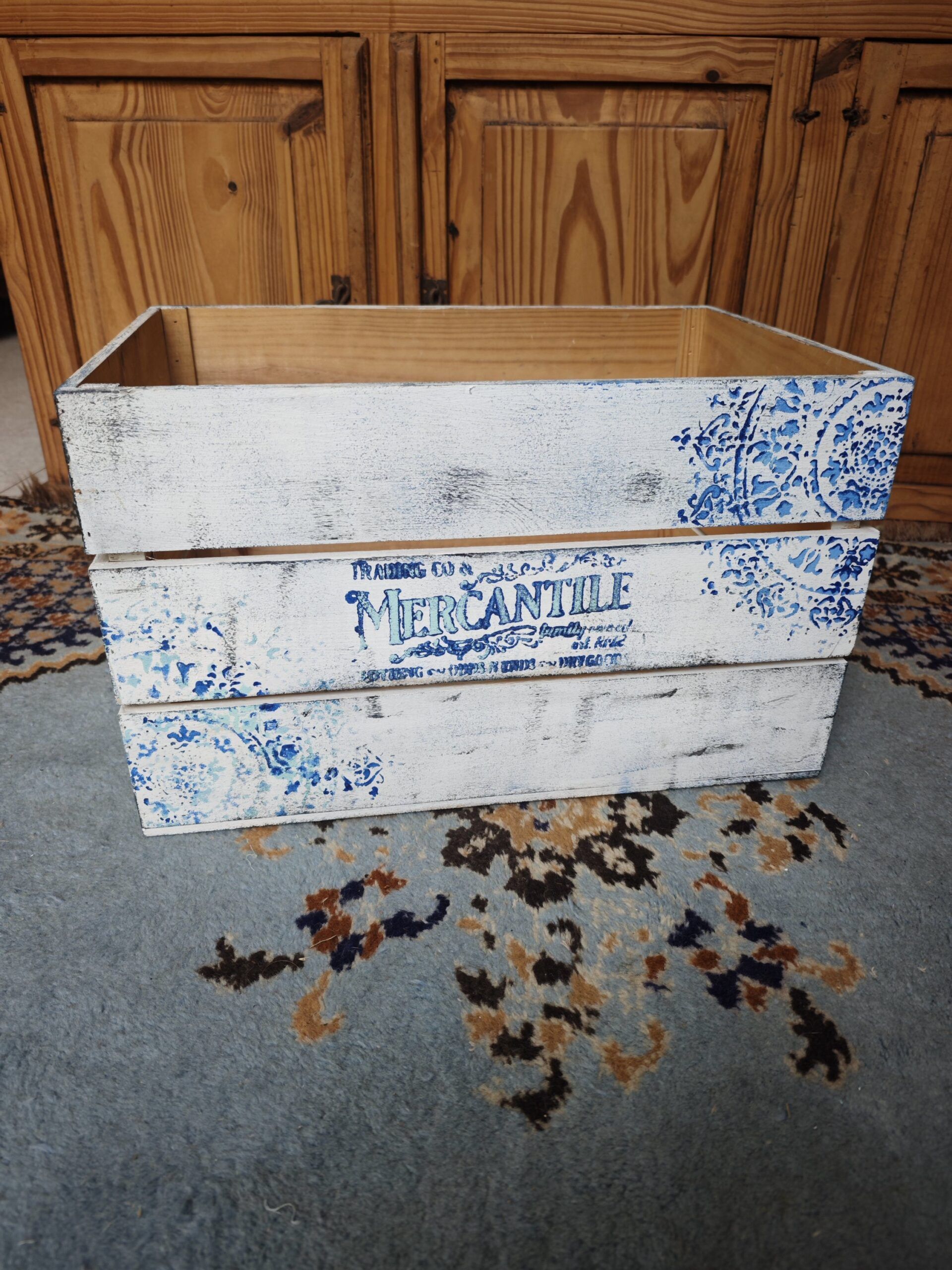 Caja de Almacenaje Decorativa Vintage "Mercantile" – Estilo Shabby Chic 2 Caja de Almacenaje Decorativa Vintage "Mercantile" – Estilo Shabby Chic - Imagen 2