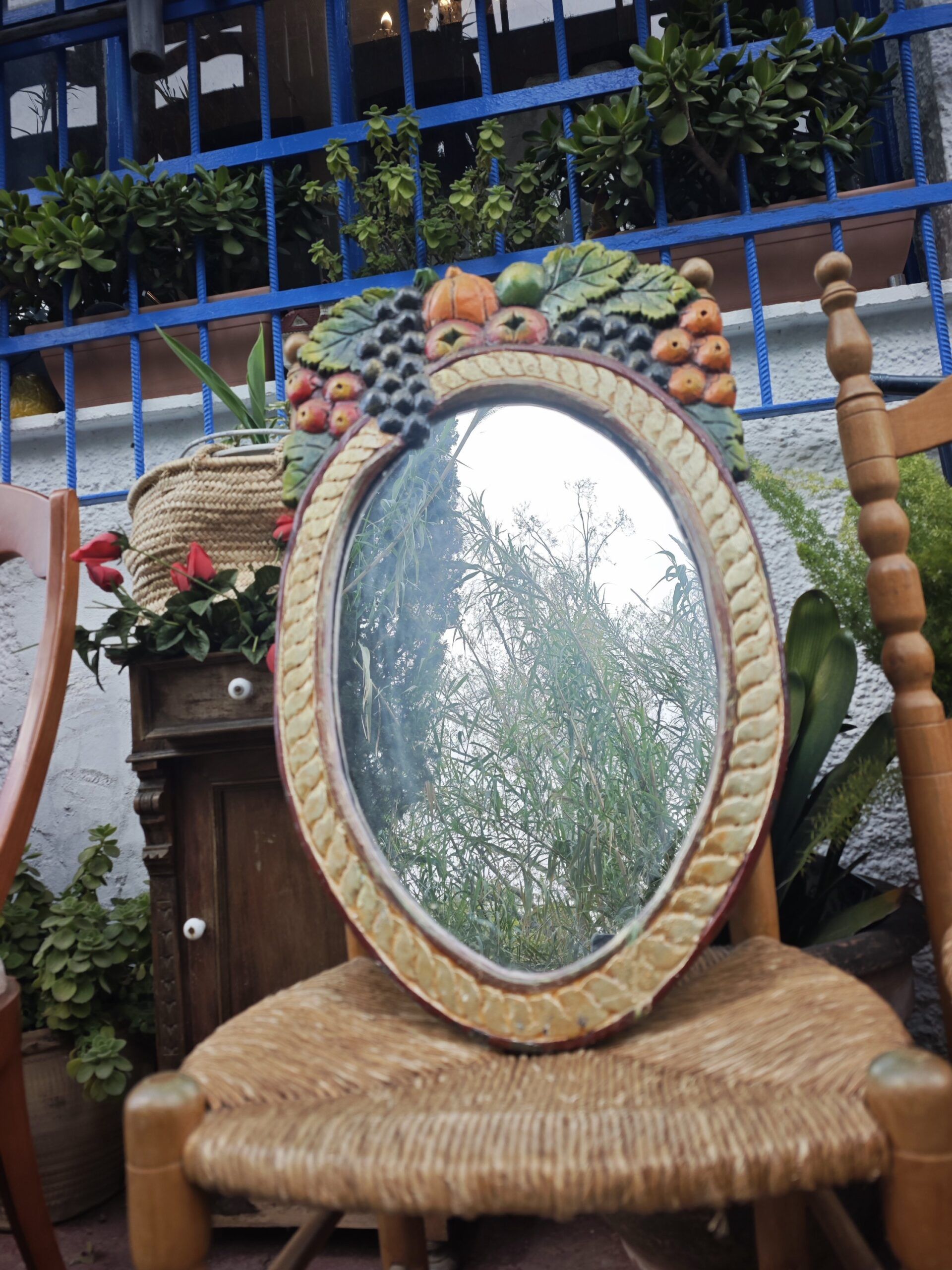 Cornucopia Mirror of Polychrome Fruits4Image Espejo Cornucopia de Frutas Policromadas - Image 4