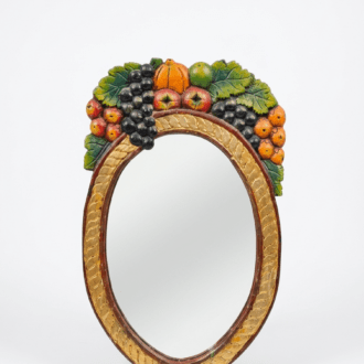 Cornucopia Mirror of Polychrome Fruits