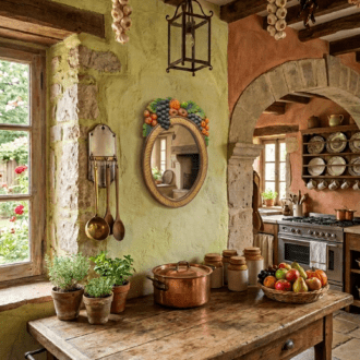 Cornucopia Mirror of Polychrome Fruits 8 1000517076