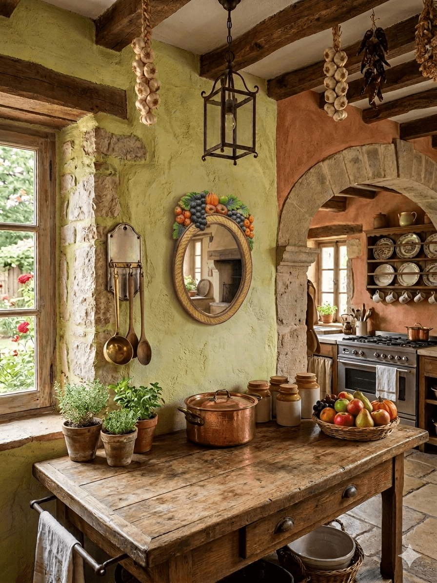 Cornucopia Mirror of Polychrome Fruits3Image Espejo Cornucopia de Frutas Policromadas - Image 3