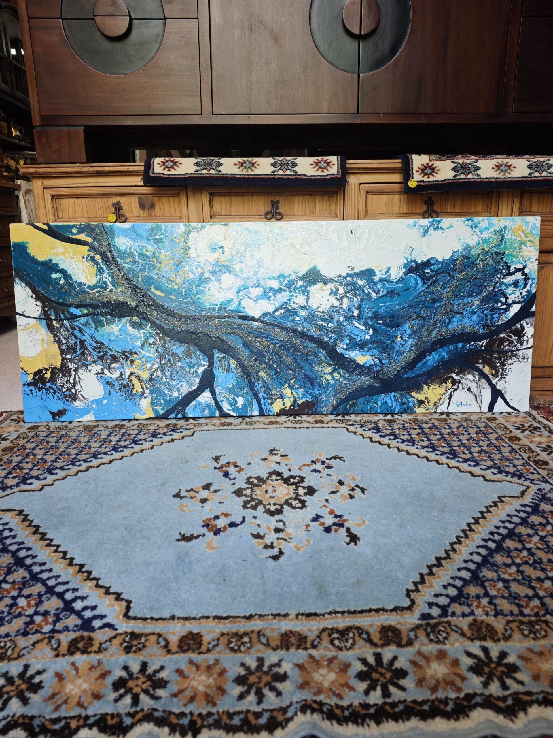 Oleo "Abismo Glacial" – Obra Original de Coni Anders 2 Oleo "Abismo Glacial" – Obra Original de Coni Anders - Imagen 2