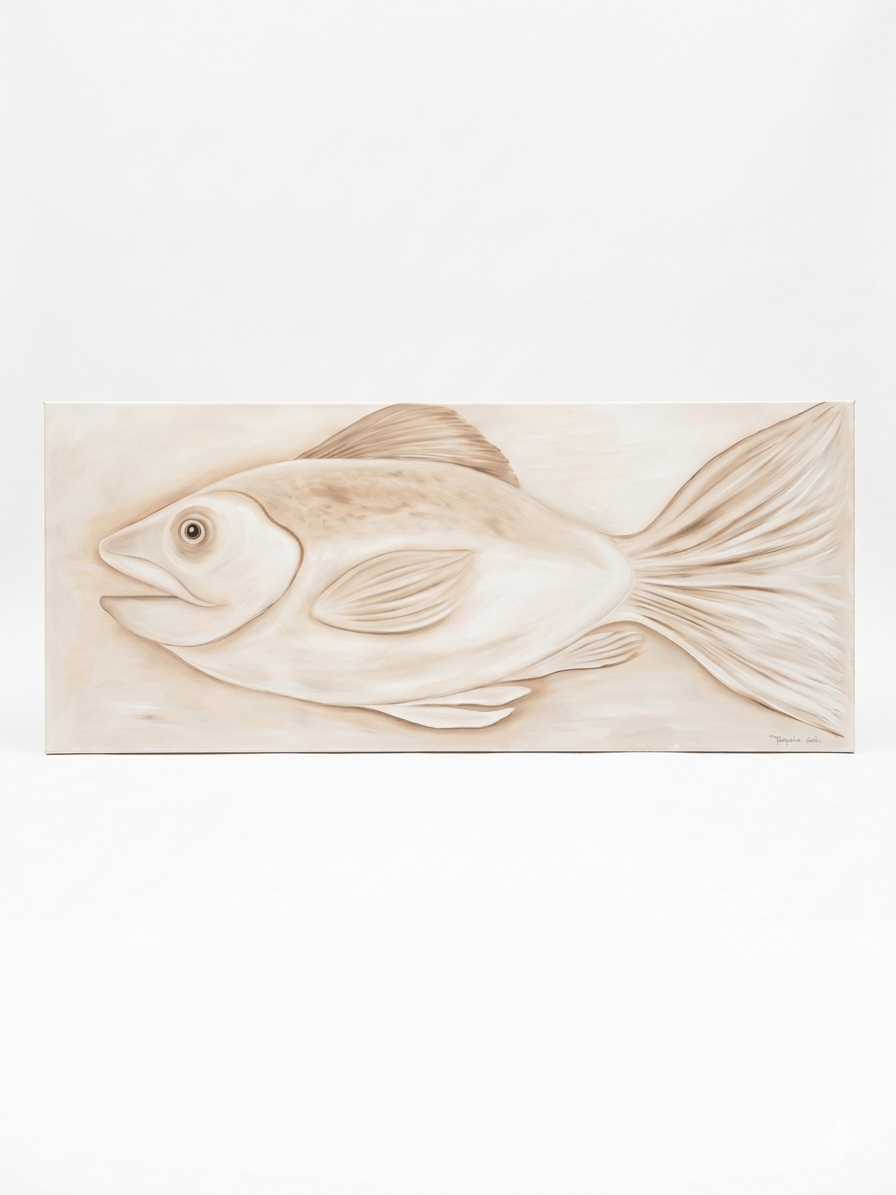 Oleo "Pez" de Jacqueline Grohs – Una Obra de Arte Contemporáneo 1 Oleo "Pez" de Jacqueline Grohs