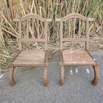 Sillas Anglo-Indias de Época en Madera de Sheesham e Incrustaciones de Latón 11 1000518281