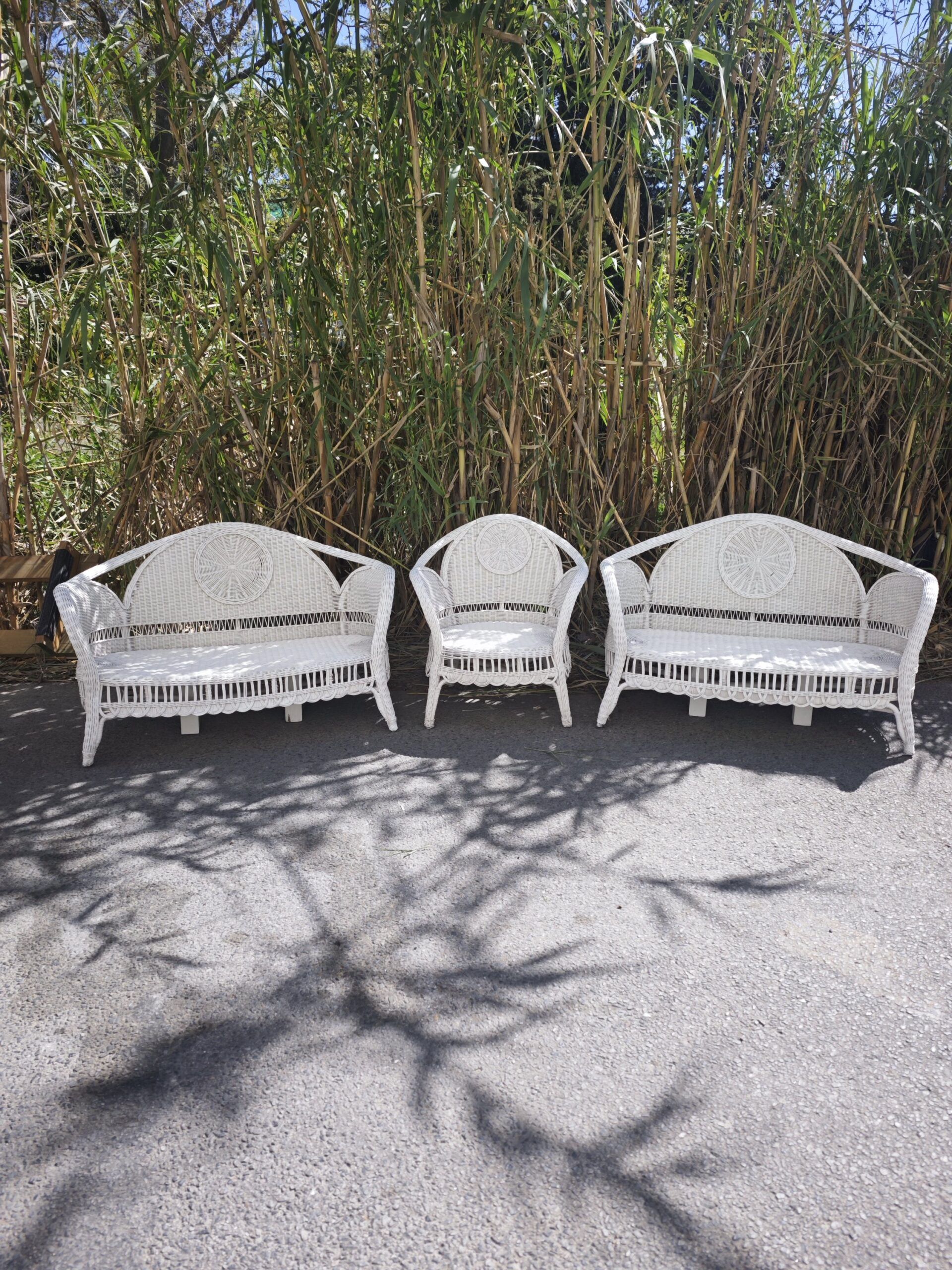 Conjunto de Jardín Vintage en Ratán Natural 2 Conjunto de Jardín Vintage en Ratán Natural - Imagen 2