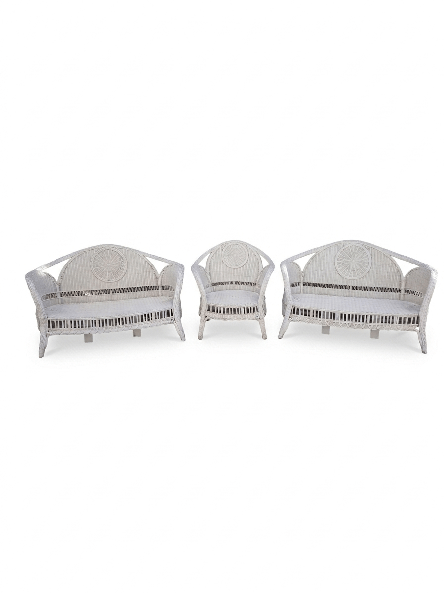 Conjunto de Jardín Vintage en Ratán Natural 1 Conjunto de Jardín Vintage en Ratán Natural