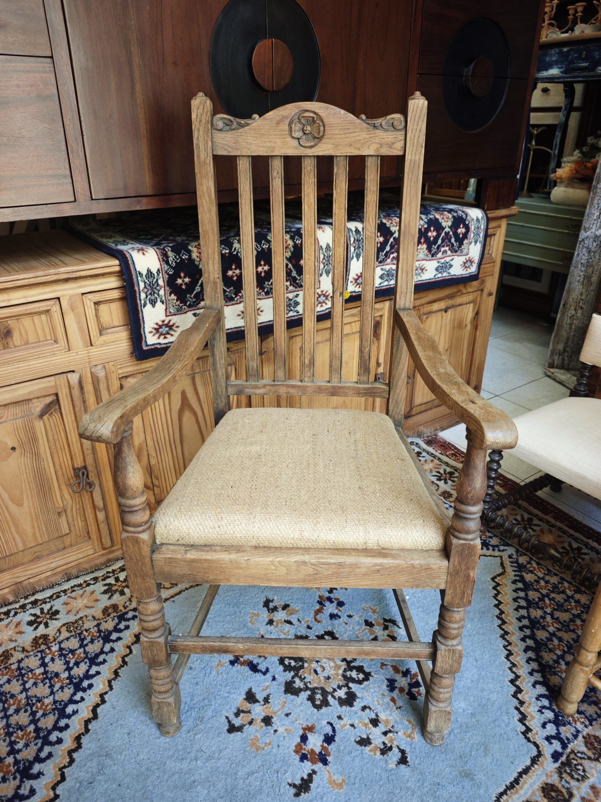 Silla antigua de roble SXX 5 Silla antigua de roble SXX - Imagen 5