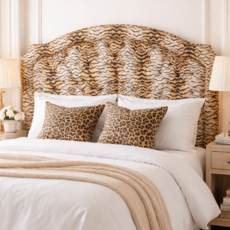 Cabecero King Size con tapizado capitoné en estampado de tigre 7 1000519185