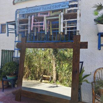 Espejo Rústico de Madera Maciza Recuperada - Gran Formato 7 1000519236