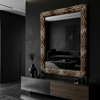 Espejo de Pared "Safari Chic" en Tapicería Animal Print 8 1000519389