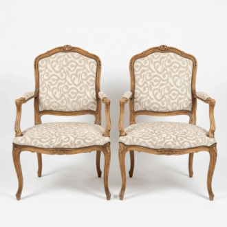 Elizabethan Armchairs Classic Louis XV Style