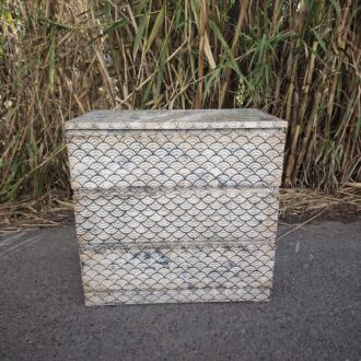 Aged Dresser with Geometric Scale Pattern – photo 2